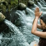 Purification ceremony: Sebatu waterfall